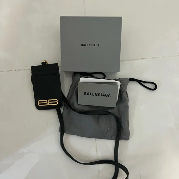 Balenciaga Gossip Card Holder with Strap - Picture 10 of 13